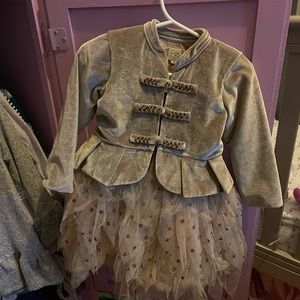 Tulle and velvet dress with stars